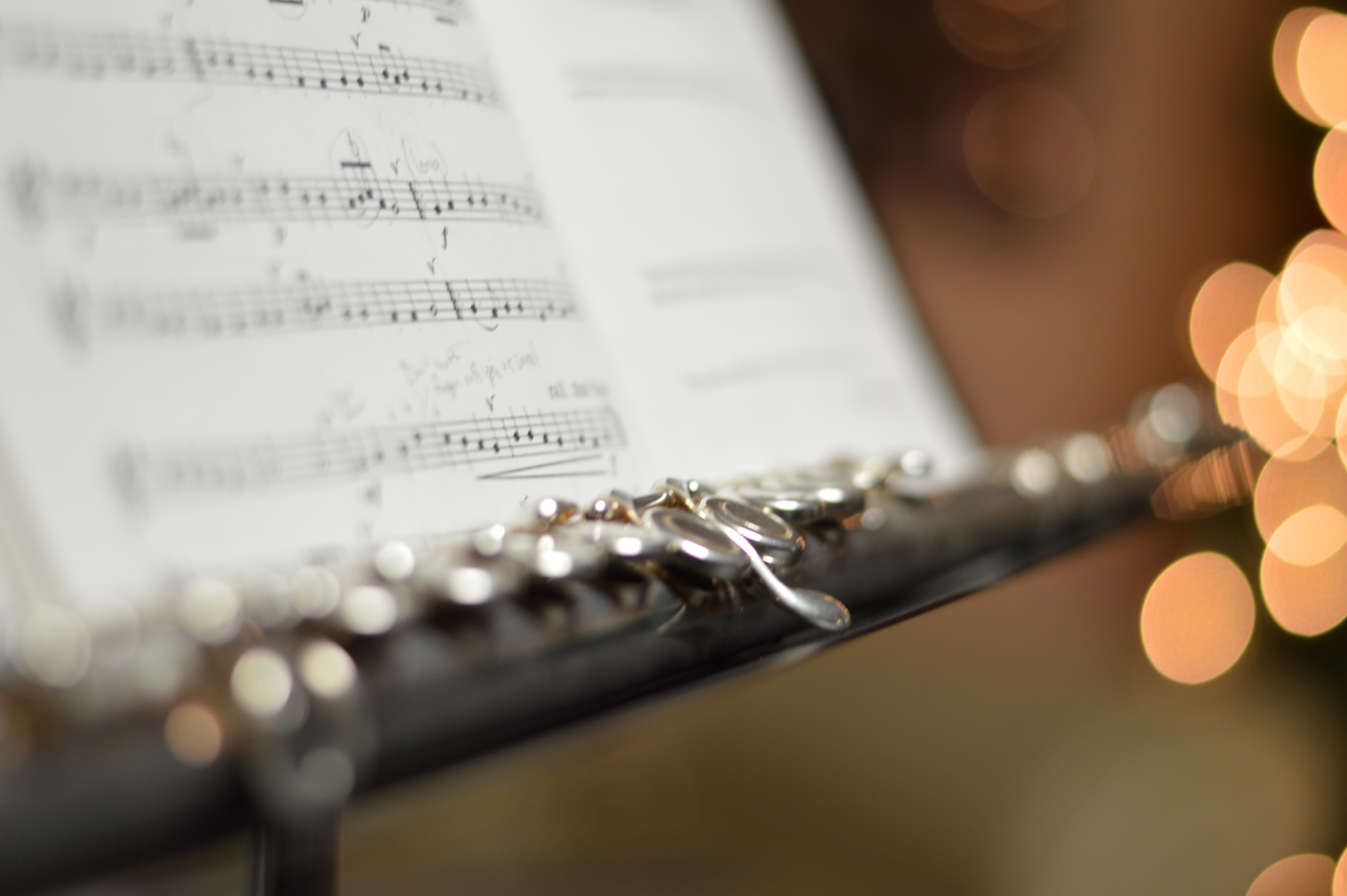 Flute on music stand